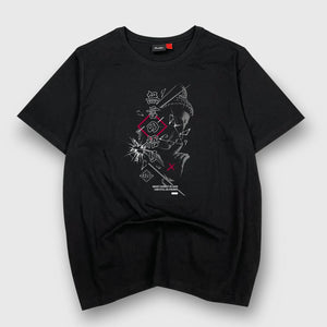 Black streetwear t-shirt with Buddha graphic - Anatta