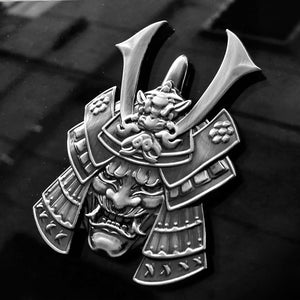Hannya Samurai - 3D Metal Sticker - Car Decal - Metal Decal -2