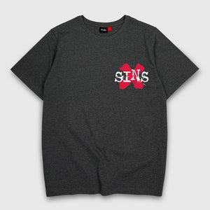 Do no evil - A Japanese style dark grey heavyweight T-shirt featuring a graphic design printed on the front