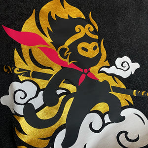 Vintage Black t-shirt with Wu Kong logo and design - anatta streetwear special edition-2