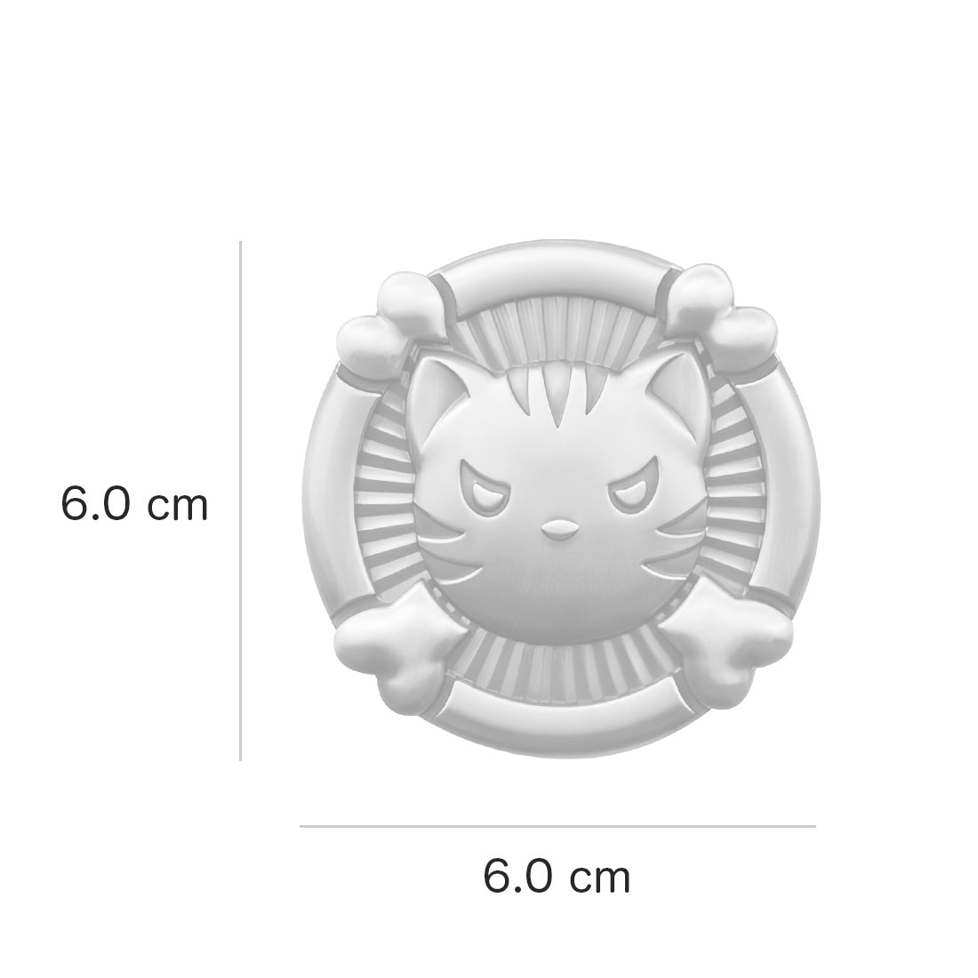 Angry Cat - 3D Metal Sticker - Car Decal - Metal Decal -4
