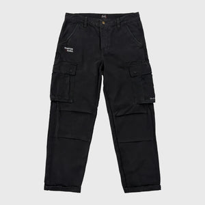 front view of Vintage-Washed Heavyweight Cargo Pants - - Anatta Streetwear