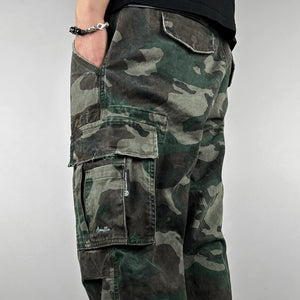 Close-up of Anatta logo embroidery on cargo pocket - Anatta Streetwear
