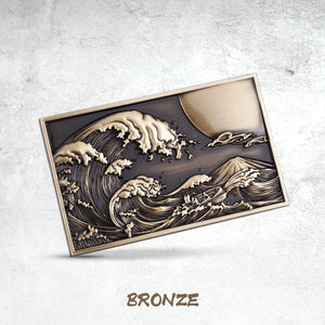 Great Wave - 3D Metal Sticker - Car Decal - Metal Decal -1