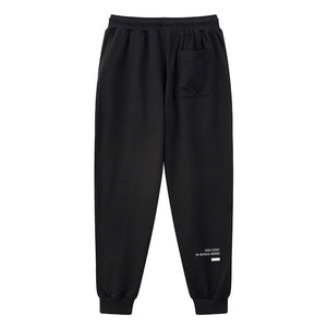Sins Exist In Human Minds - A Japanese style black sweatpants with a small graphic printed on the back-back view