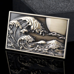 Great Wave - 3D Metal Sticker - Car Decal - Metal Decal -2