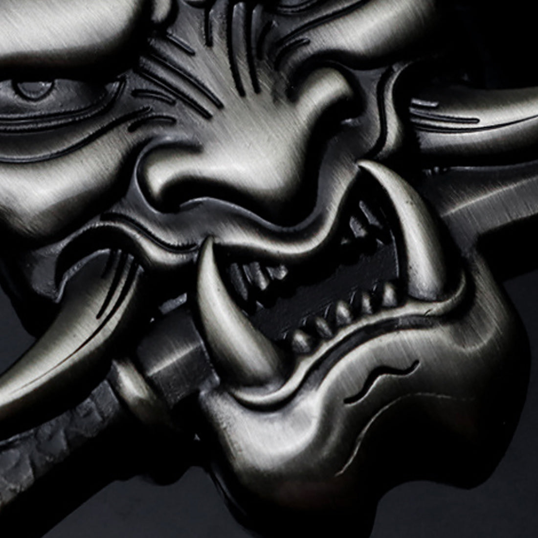 Japanese Hannya - 3D Metal Sticker - Car Decal - Metal Decal -3