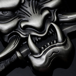 Japanese Hannya - 3D Metal Sticker - Car Decal - Metal Decal -3