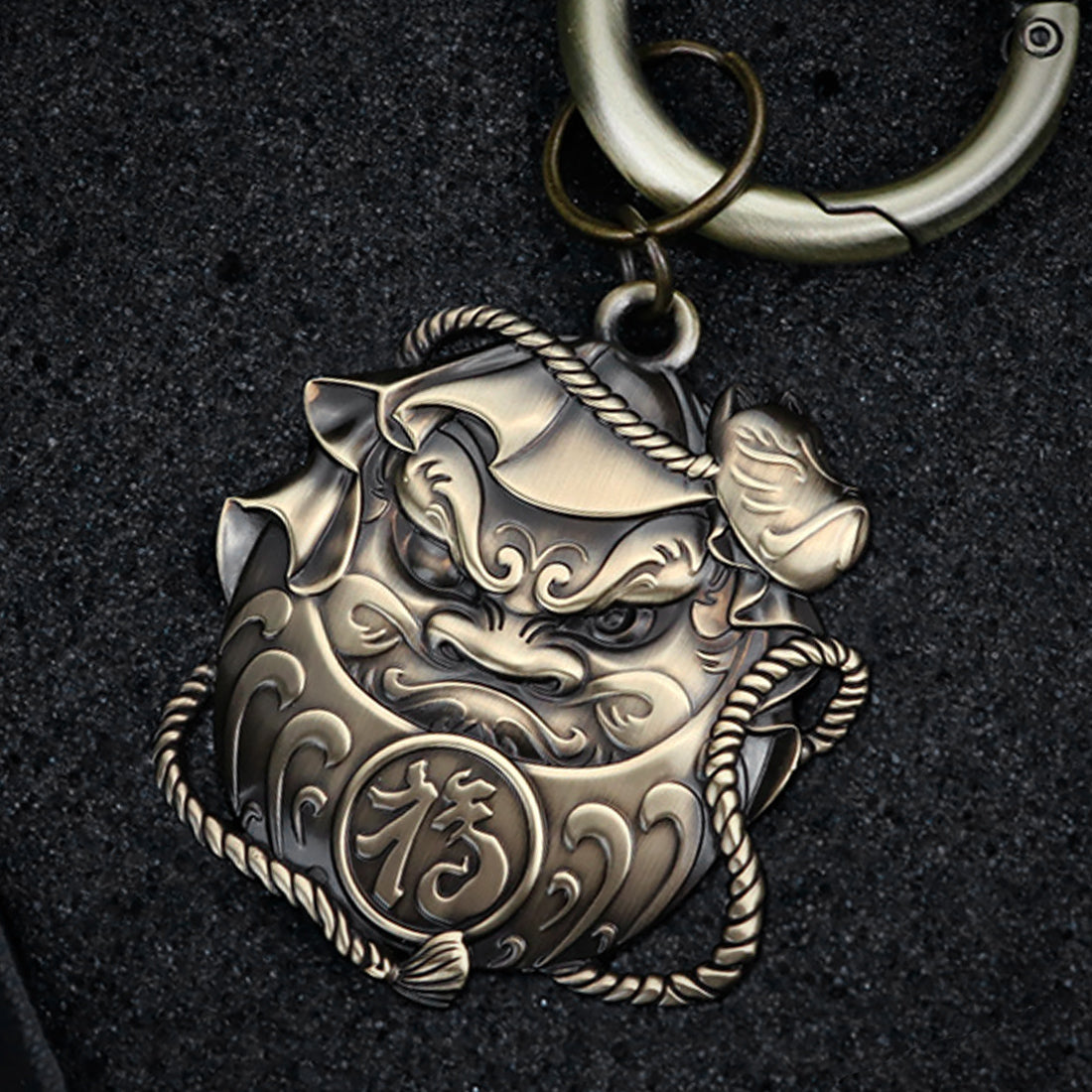 Daruma - Metal Keychain -3