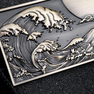 Great Wave - 3D Metal Sticker - Car Decal - Metal Decal -3