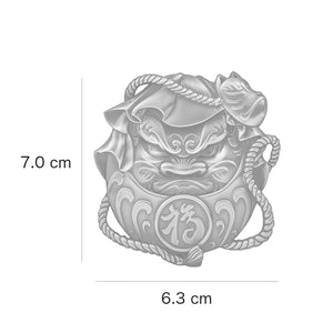 Daruma - 3D Metal Sticker - Car Decal - Metal Decal -4