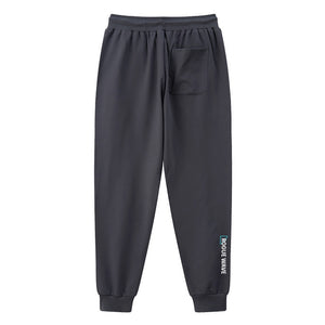 Rogue wave - A Japanese style dark grey sweatpants with a small graphic printed on the back-back view